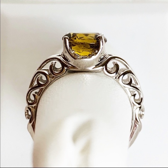 1.60 Carat VVS1 Genuine Sunset Quartz Ring - Picture 4 of 9